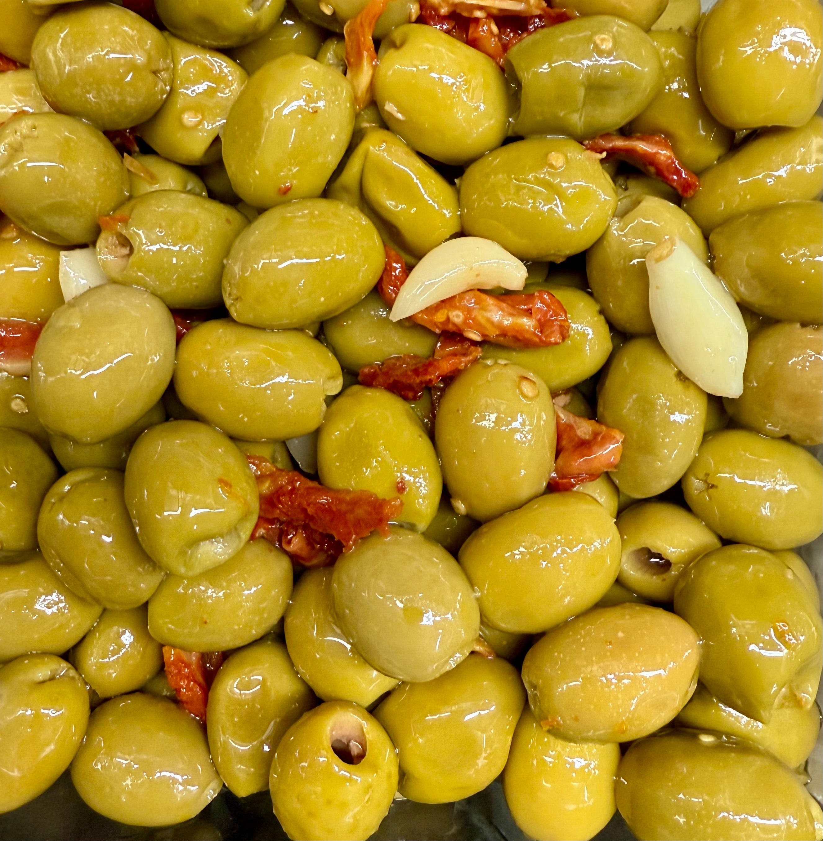 Green Olive & Garlic Salad