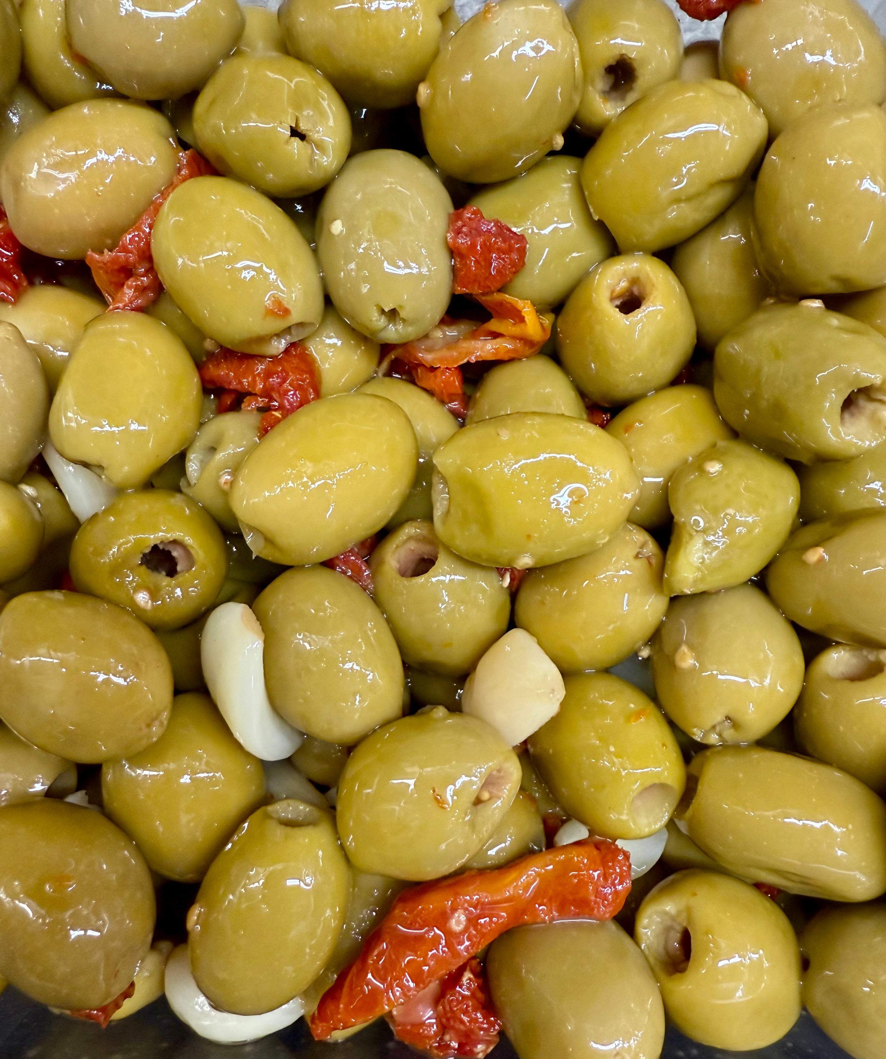 Green Olive & Garlic Salad