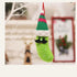 Pickle Ornaments with Santa Hats