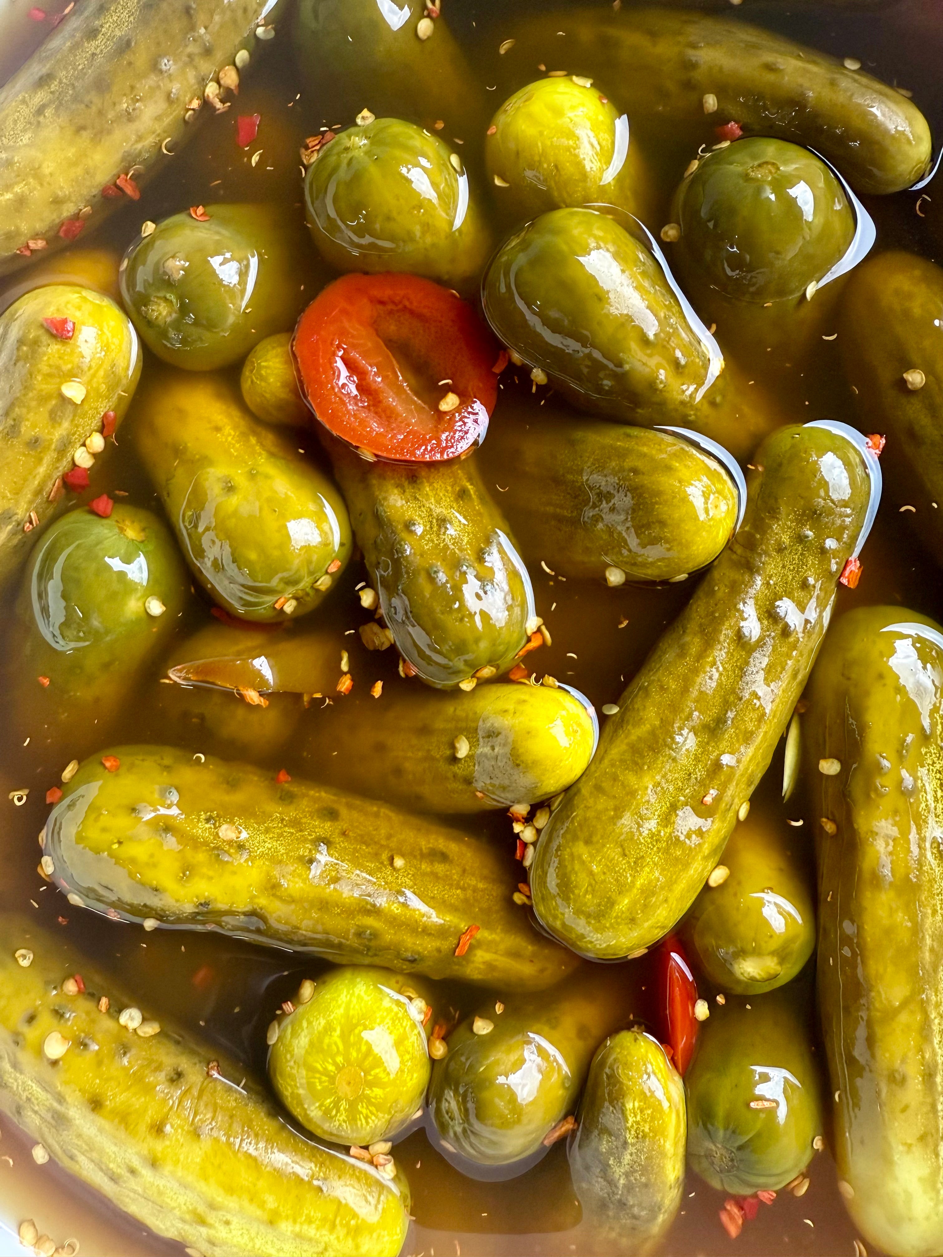 Flaming Dill Pickles