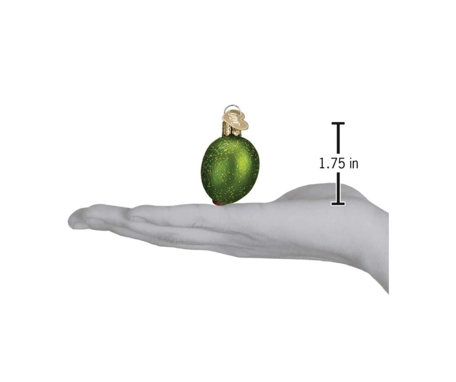 Stuffed Green Olive Ornament