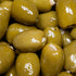 Close up of almond stuffed olives